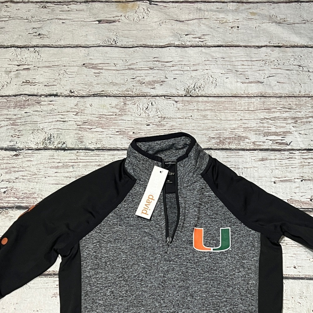 Miami Hurricanes Athletic Gym Workout Womens New Sports Collegiate Shirt - Picture 2 of 6